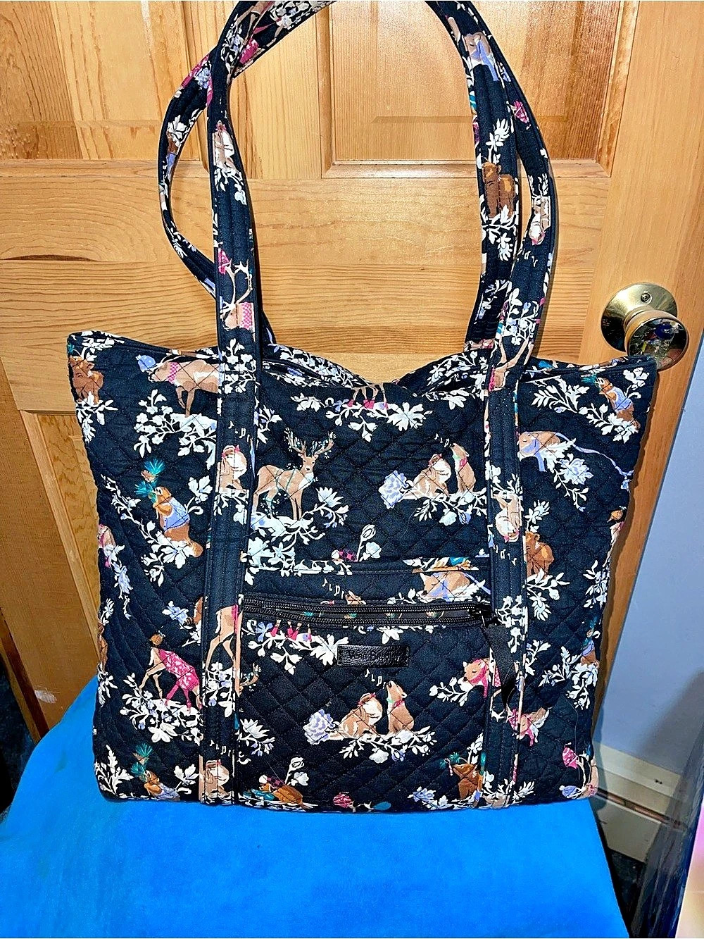 Vera Bradley Winter Forest Large Tote Bag Black & Multicolor